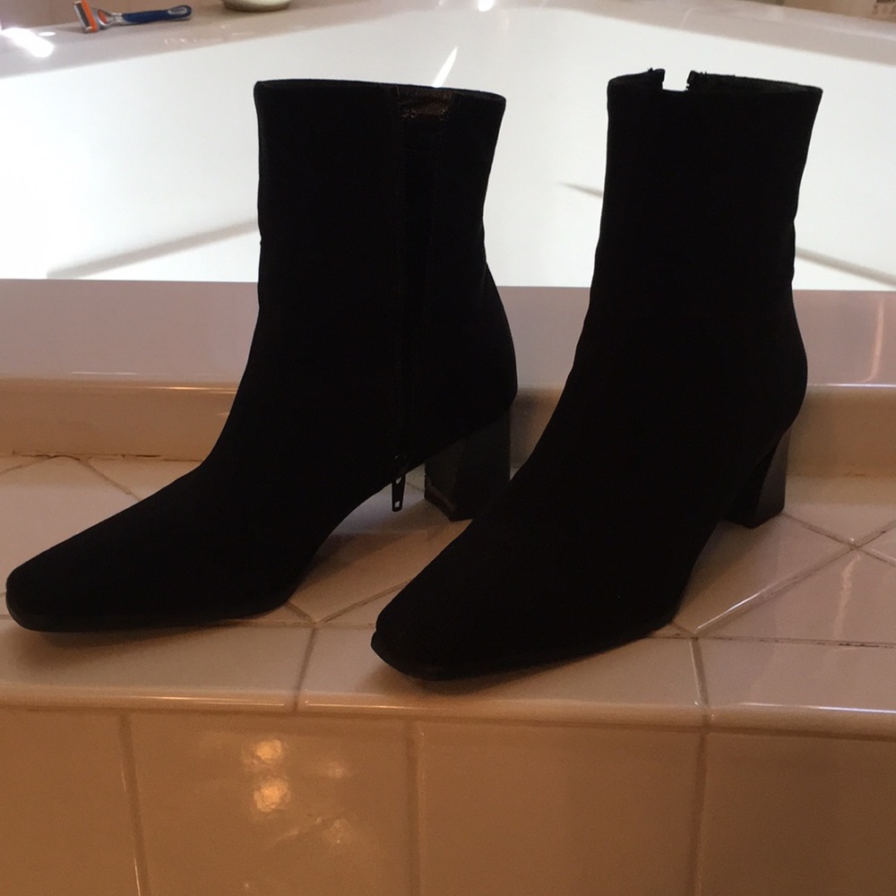 Black boots.